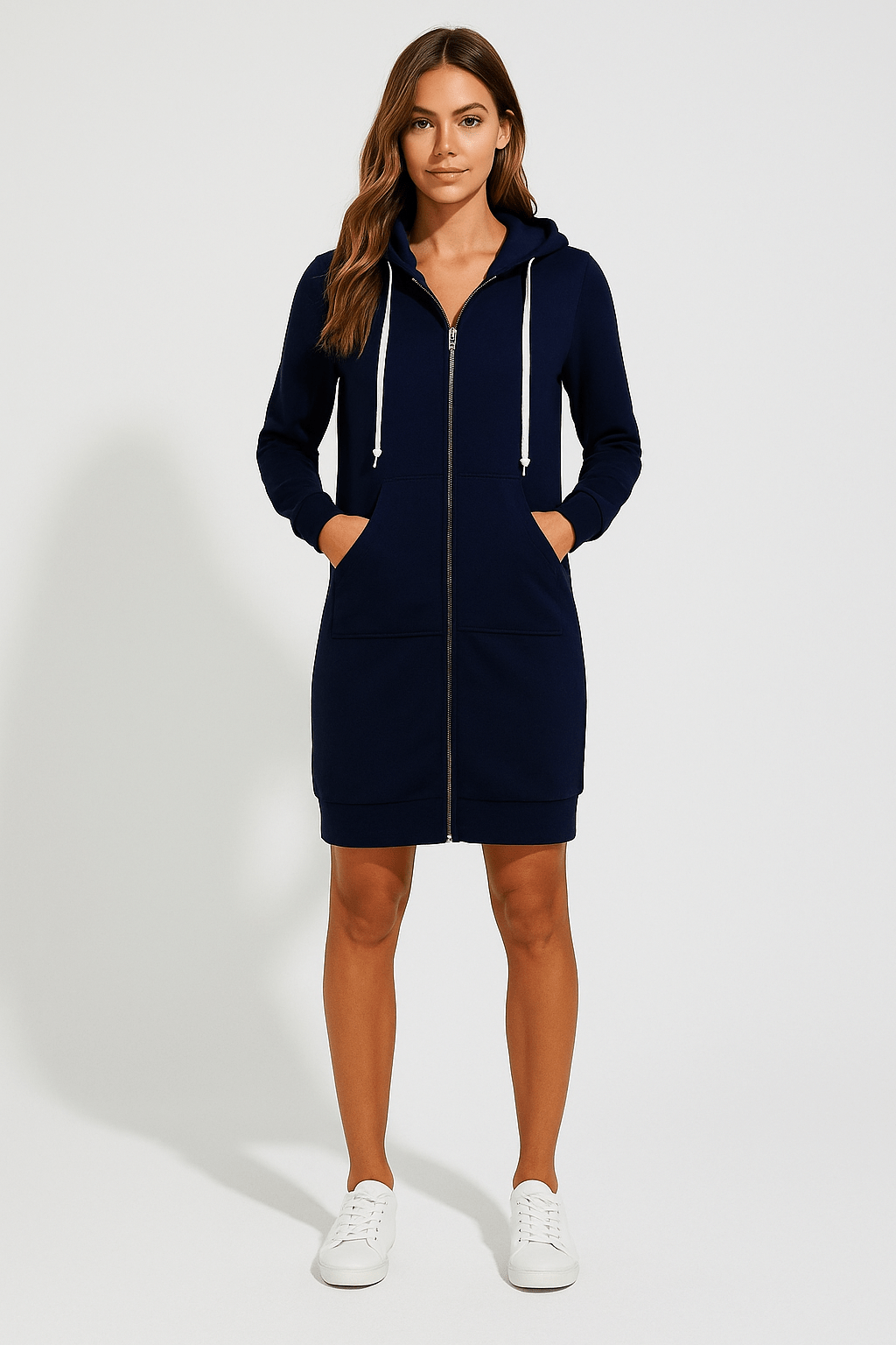 Knielange Hoodie – Comfortabele & Stijlvolle Lange Hoodie voor Dames