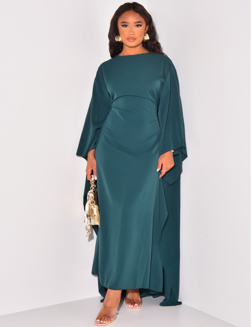 Cape Maxijurk – Elegantie met Cape-Detail en Tijdloze Stijl