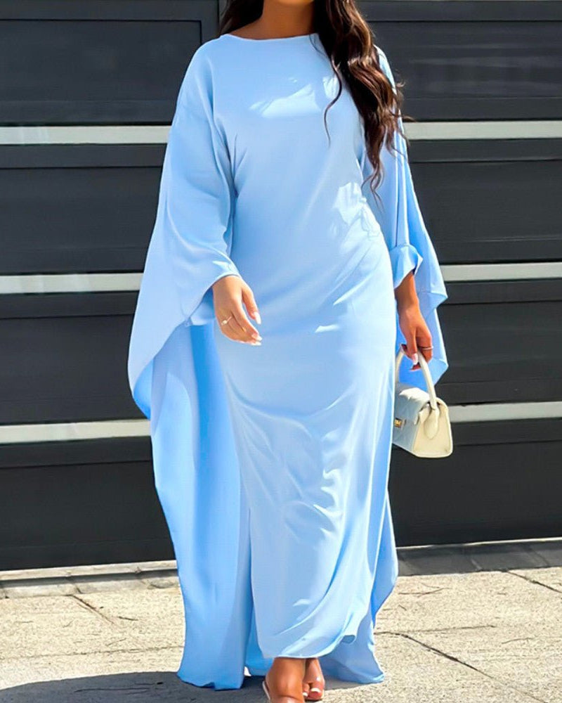 Cape Maxijurk – Elegantie met Cape-Detail en Tijdloze Stijl