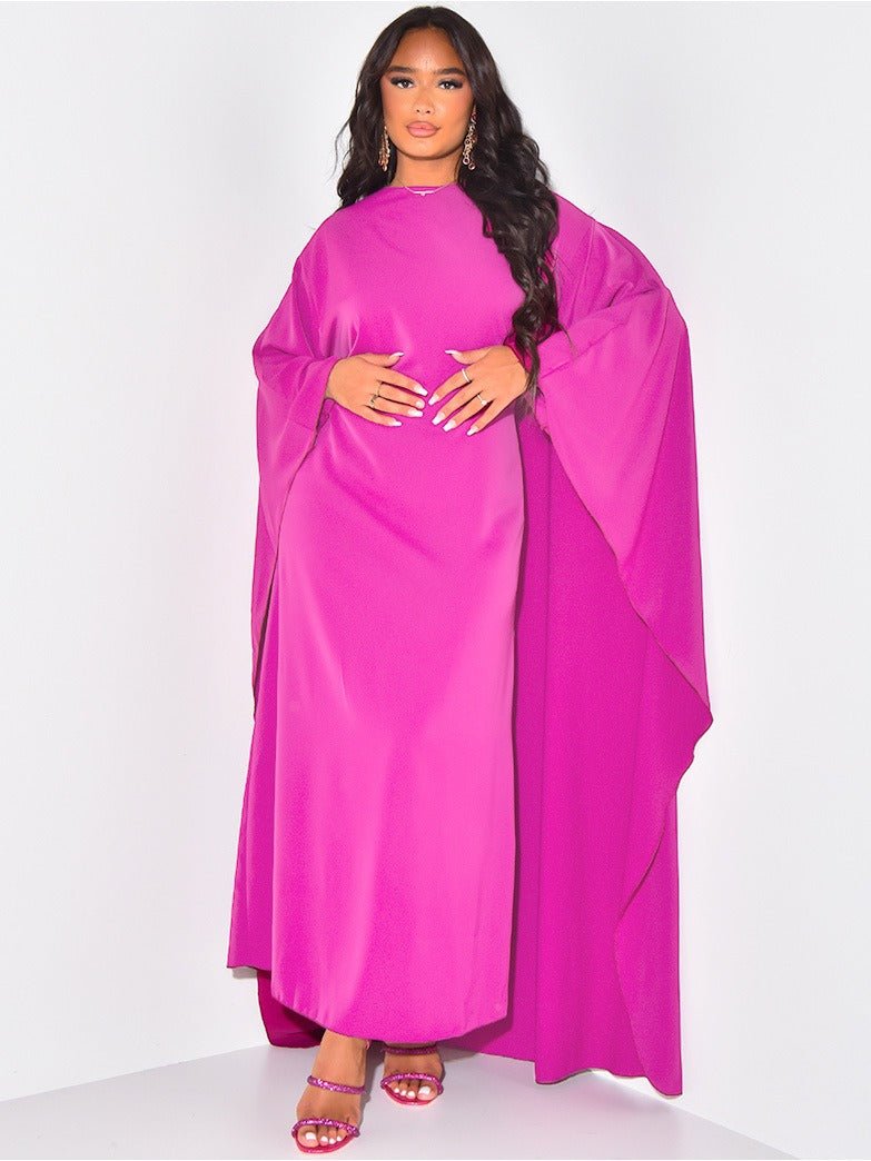 Cape Maxijurk – Elegantie met Cape-Detail en Tijdloze Stijl