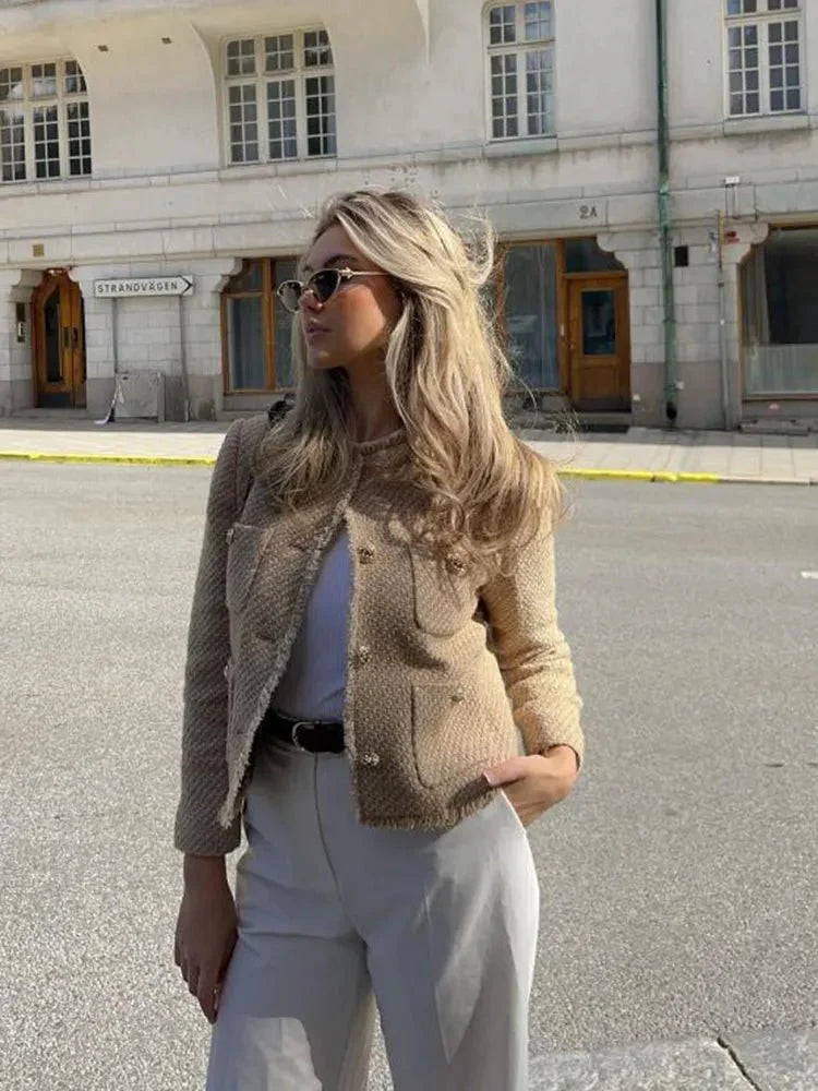 Stijlvolle Tweed-Blazer – Klassiek, Elegant en Tijdloos