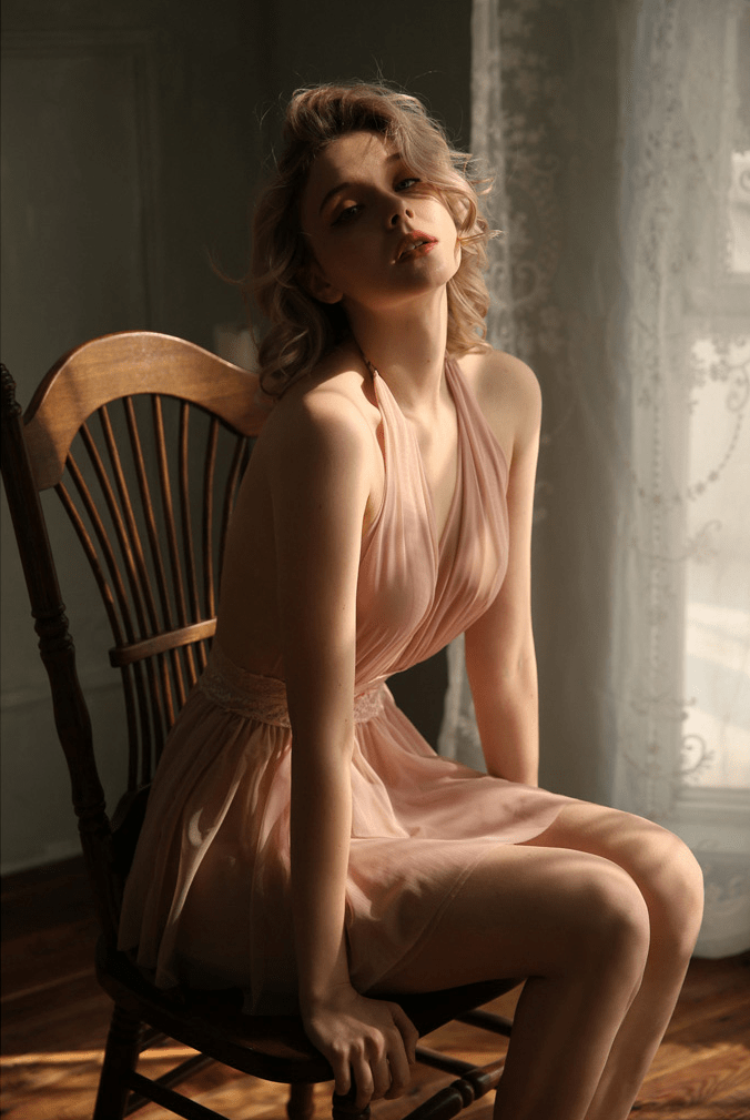Sexy Kant Babydoll Nachtjurk – Transparant Bloemen Lingerie voor Dames