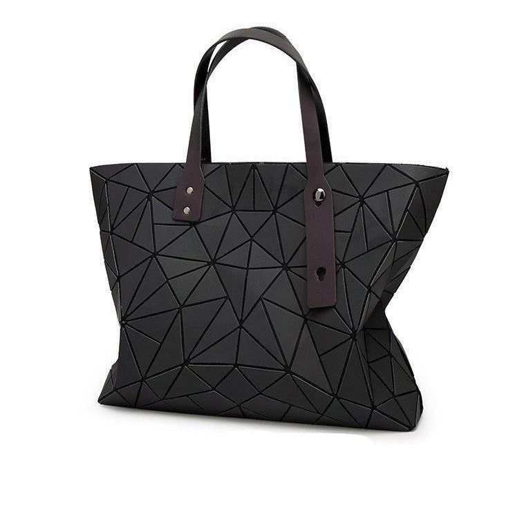 Geometrische Tote Bag – Stijlvolle Luminieuze Handtas met Iriserend Effect & Schouderbanden