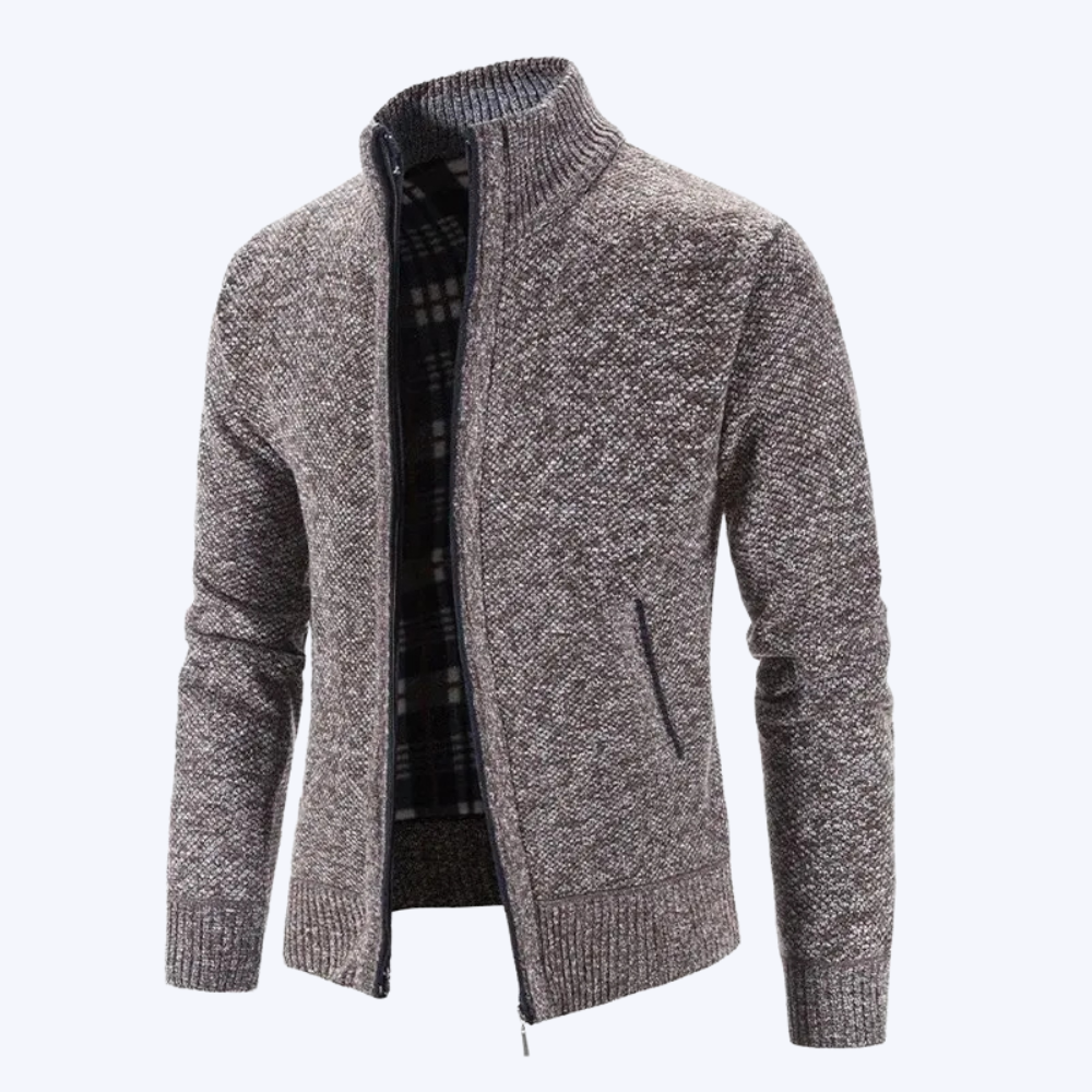 Heren Gebreid Vest met Rits – Comfortabele Lichtgewicht Trui Jas voor Casual & Kantoor