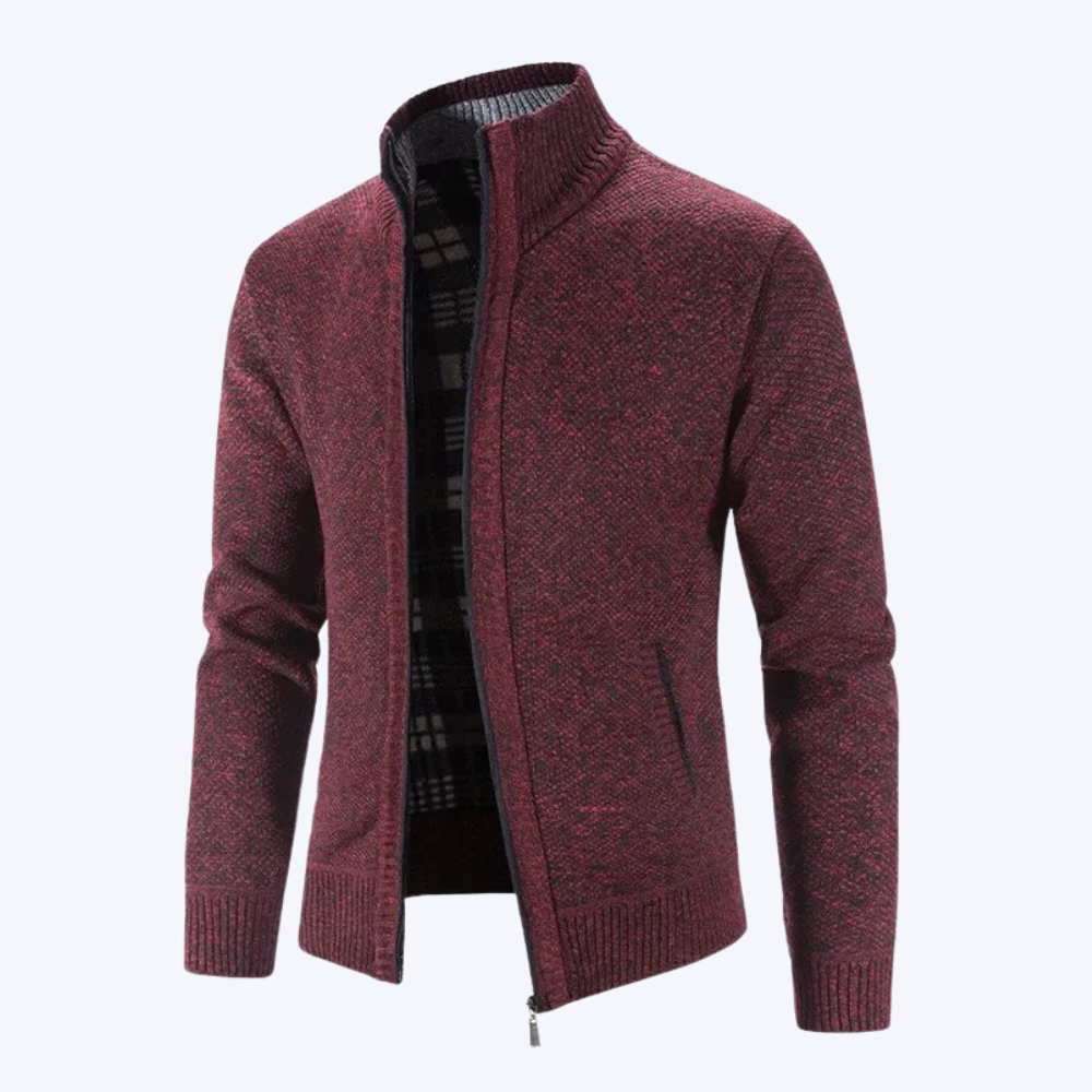 Heren Gebreid Vest met Rits – Comfortabele Lichtgewicht Trui Jas voor Casual & Kantoor