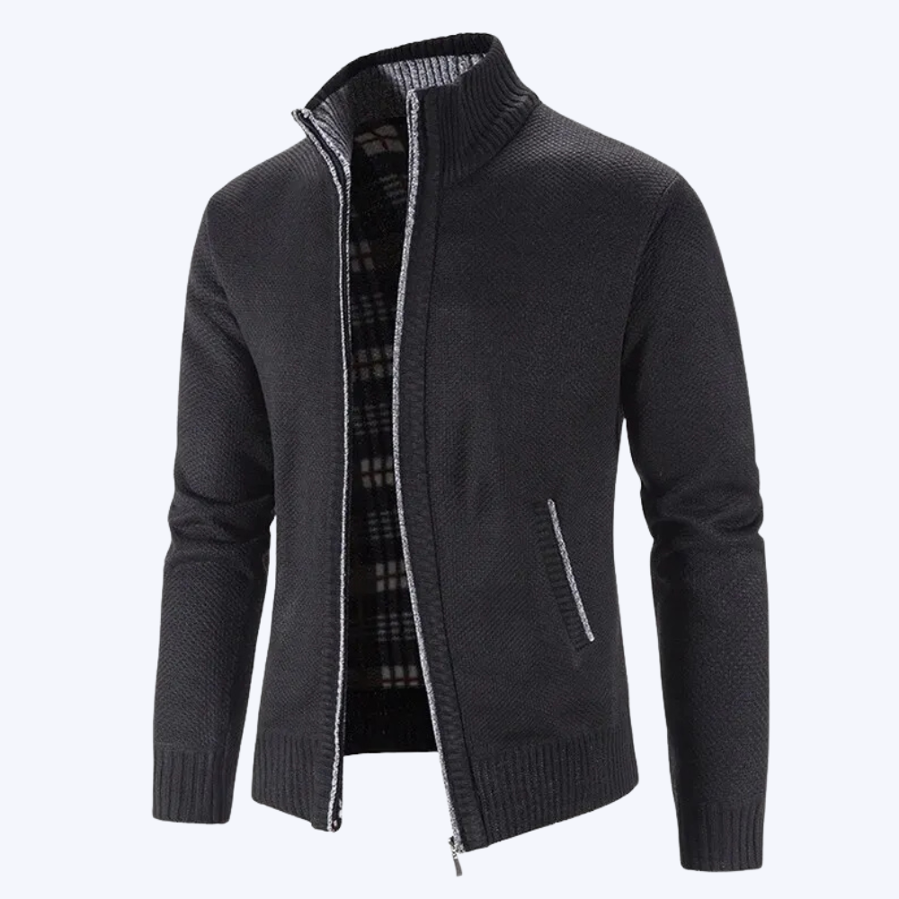 Heren Gebreid Vest met Rits – Comfortabele Lichtgewicht Trui Jas voor Casual & Kantoor