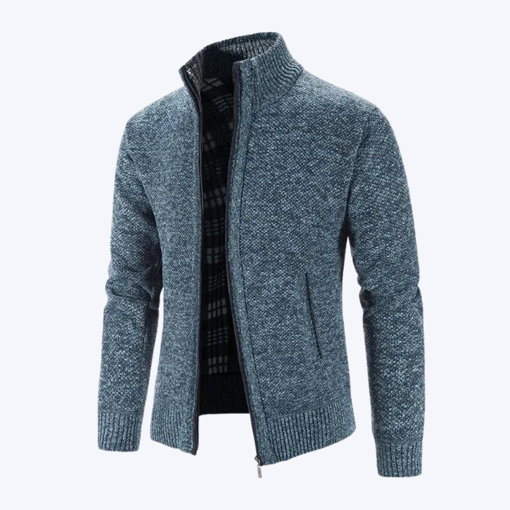Heren Gebreid Vest met Rits – Comfortabele Lichtgewicht Trui Jas voor Casual & Kantoor