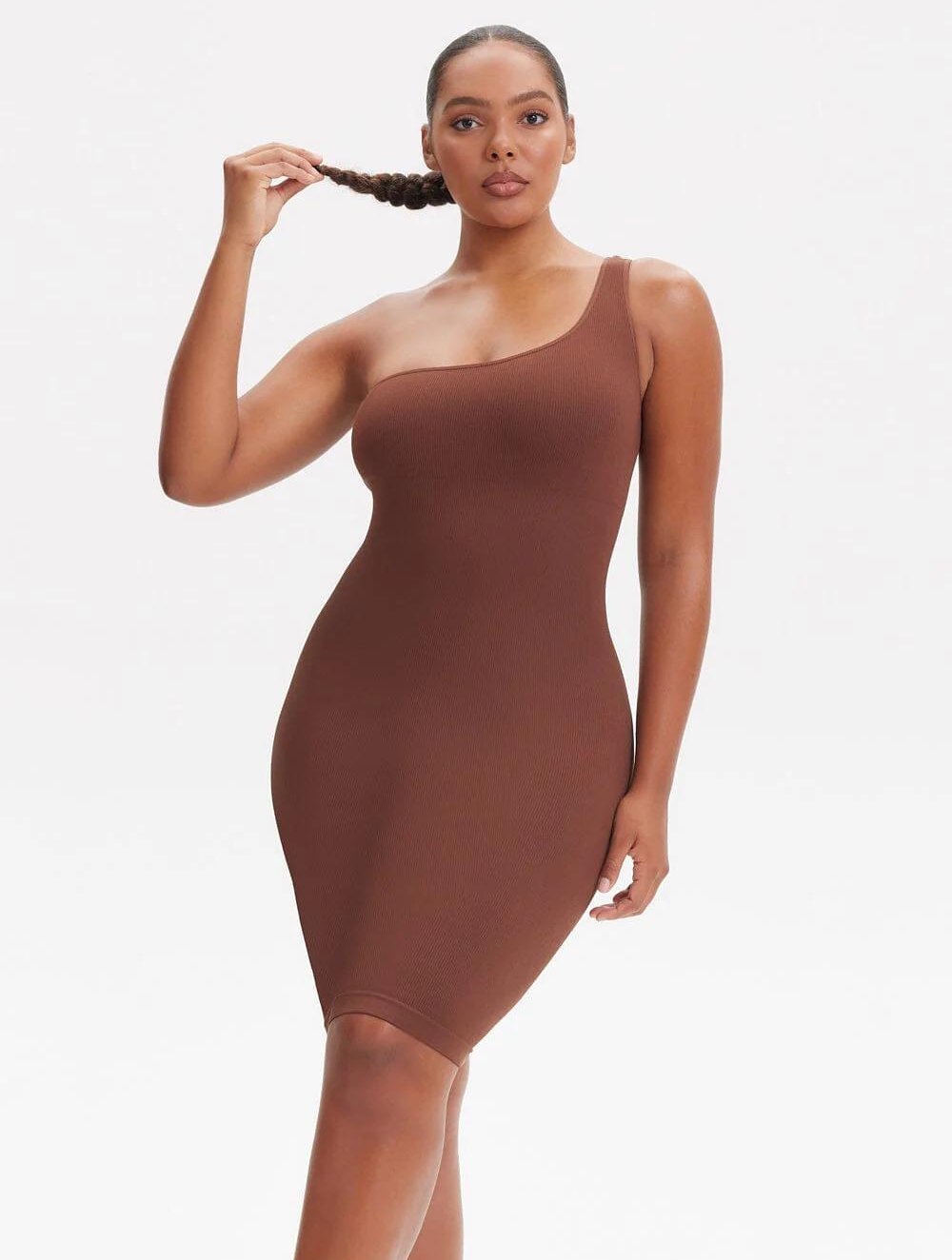 Shapewear Één-Schouder Jurk