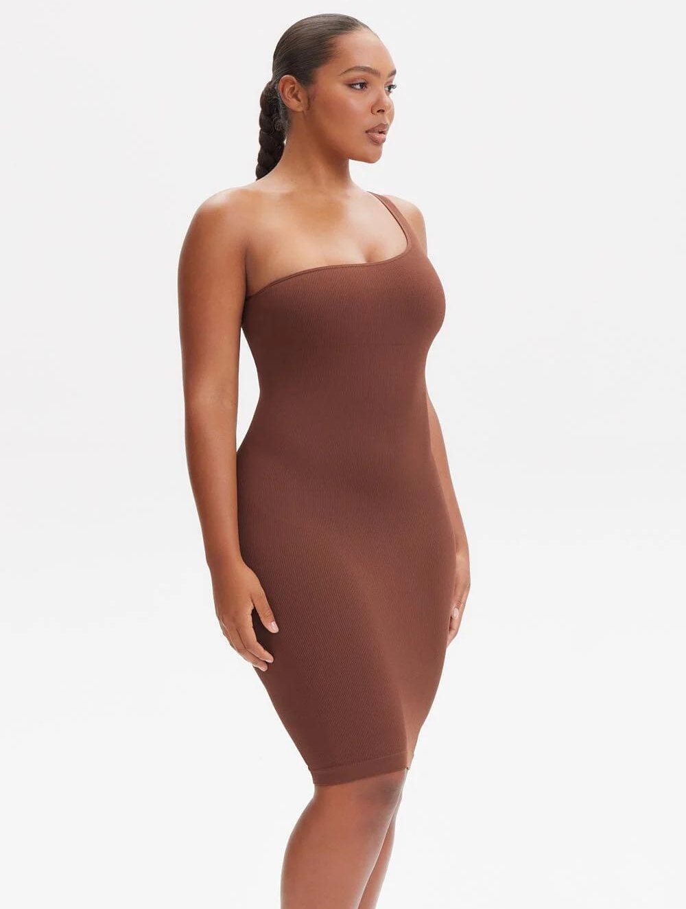 Shapewear Één-Schouder Jurk