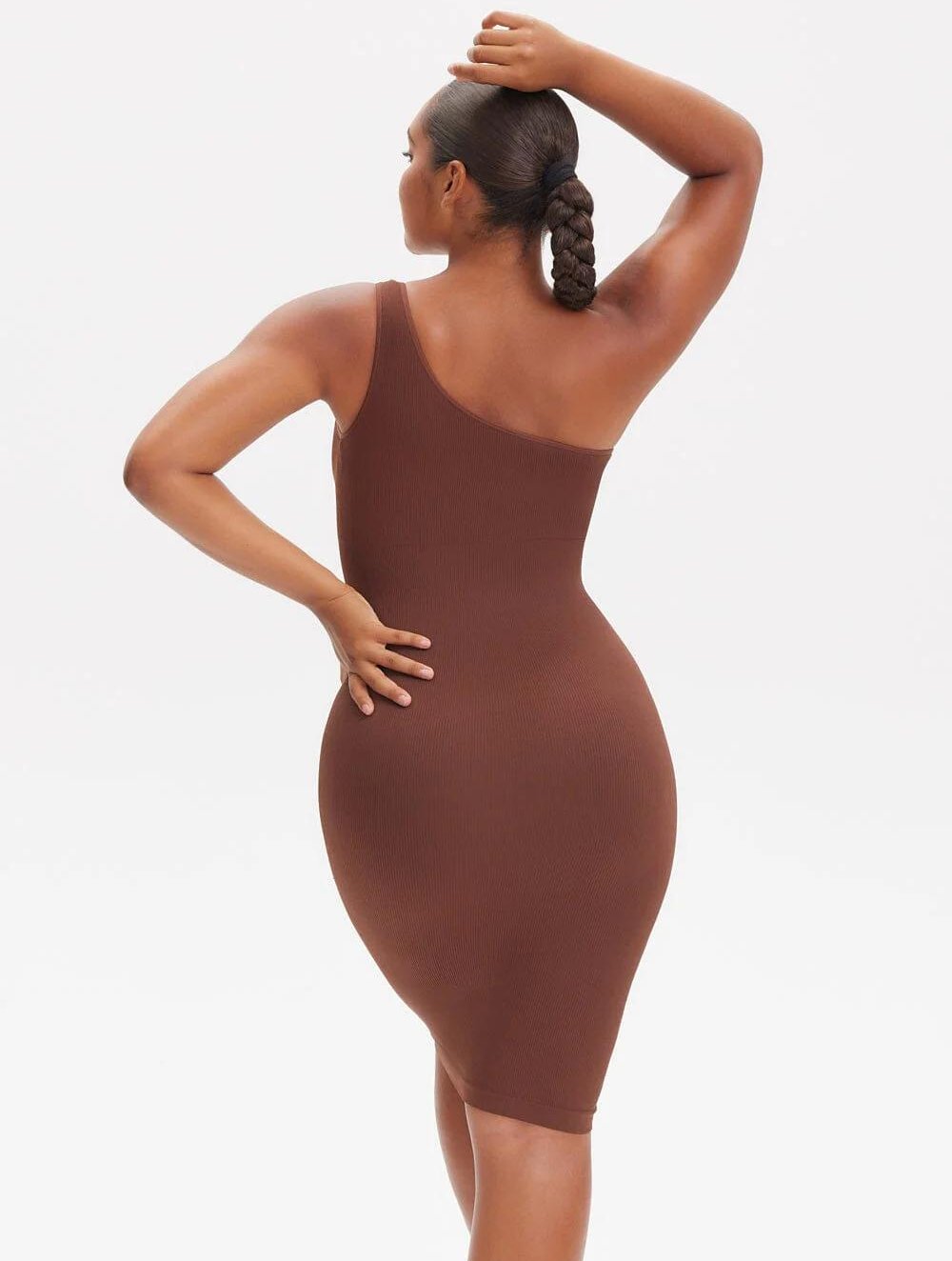 Shapewear Één-Schouder Jurk
