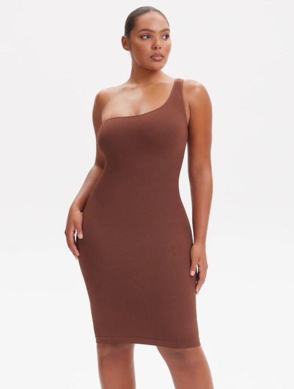 Shapewear Één-Schouder Jurk