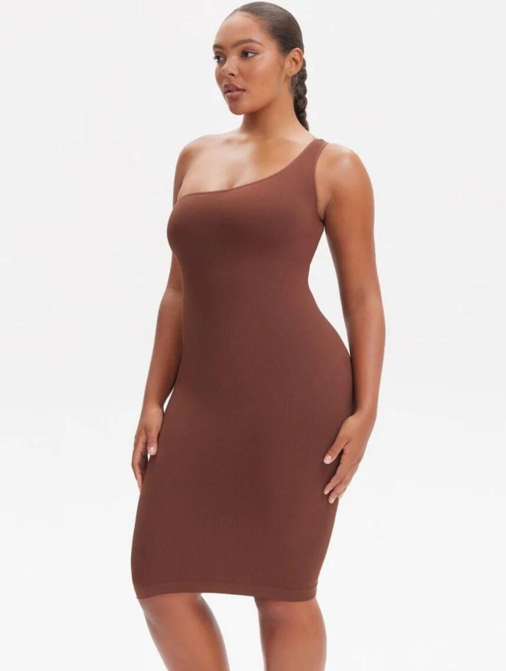 Shapewear Één-Schouder Jurk