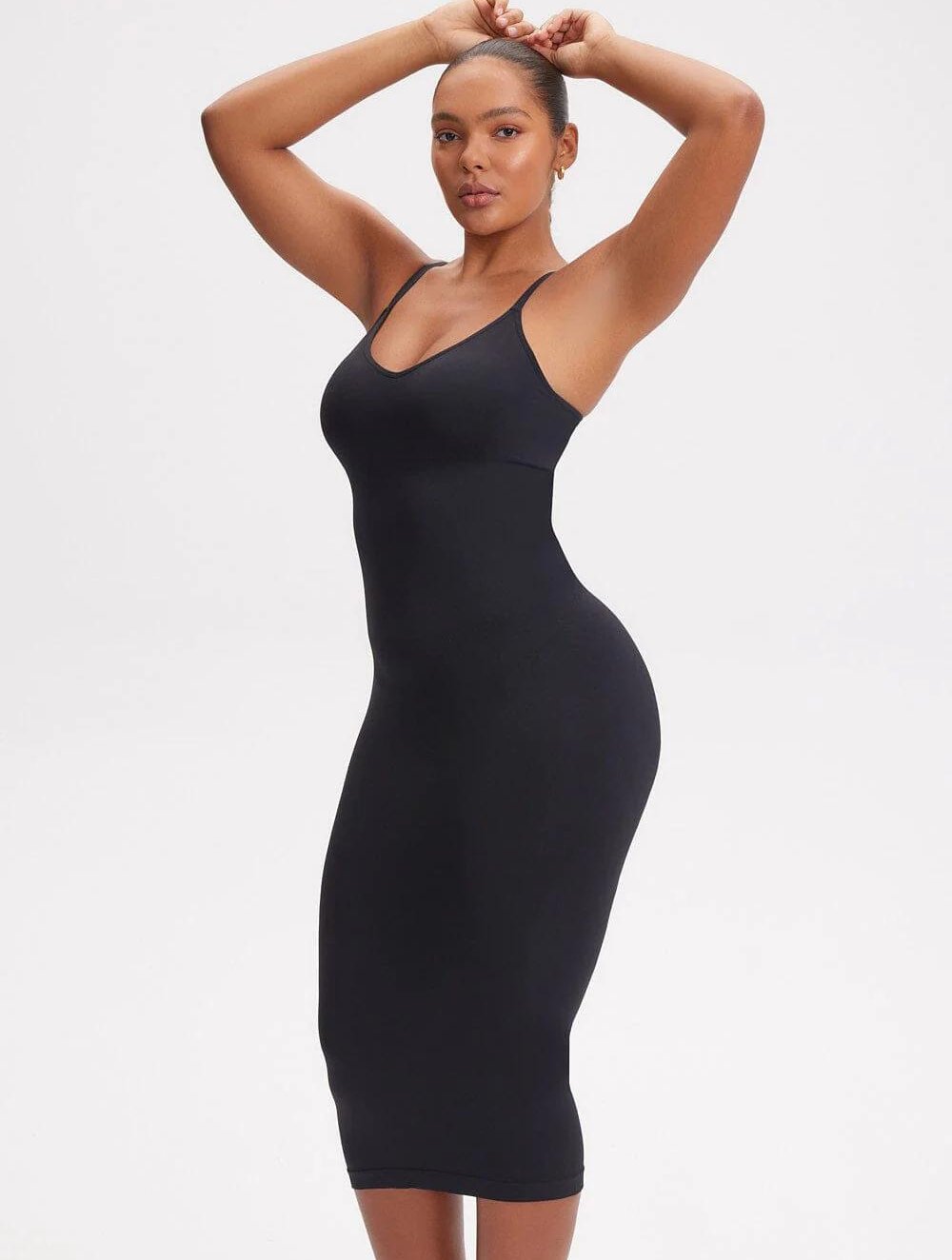 Shapewear V-hals Midi Jurk