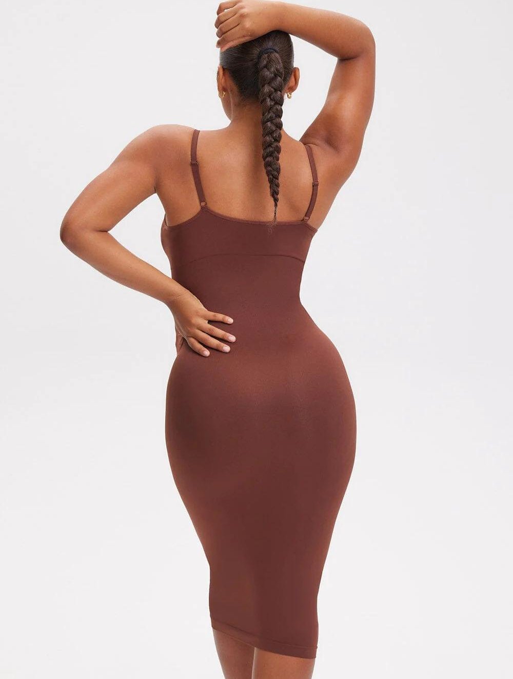 Shapewear V-hals Midi Jurk