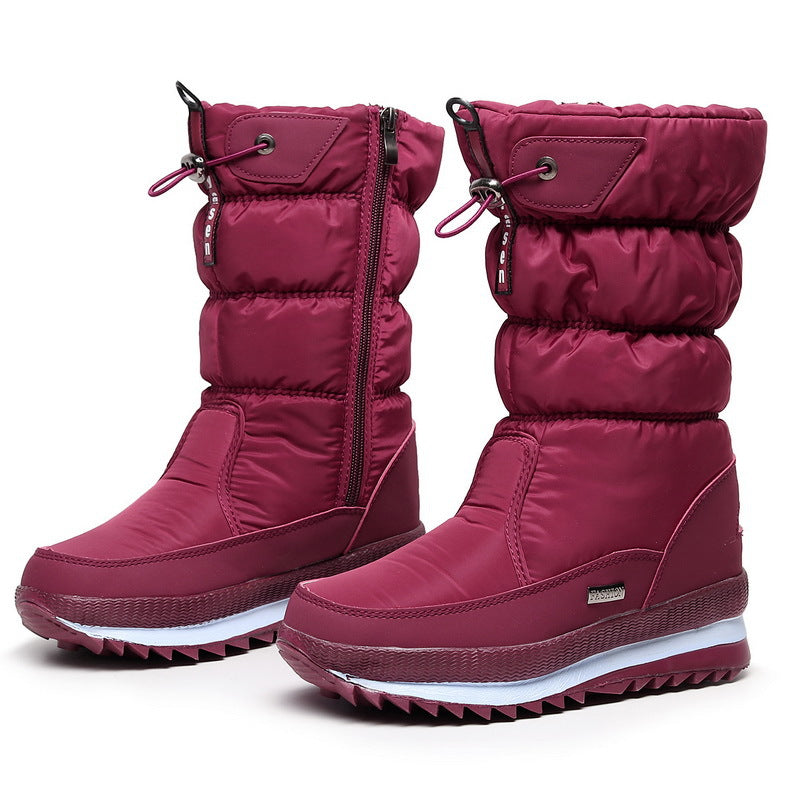 Premium Waterdichte Nepbont Dames Sneeuwlaarzen – Antislip & Warme Winterboots