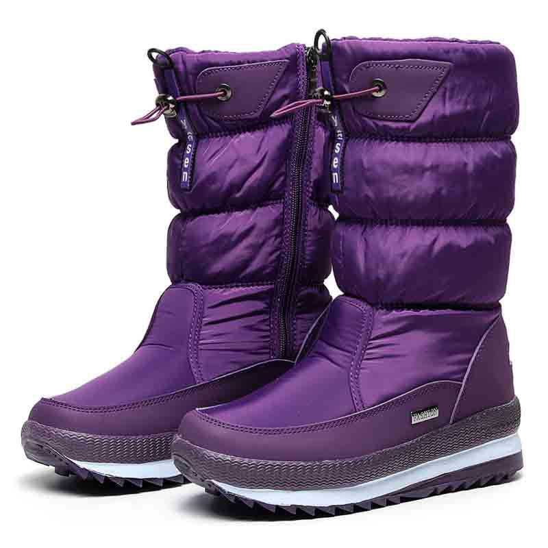 Premium Waterdichte Nepbont Dames Sneeuwlaarzen – Antislip & Warme Winterboots