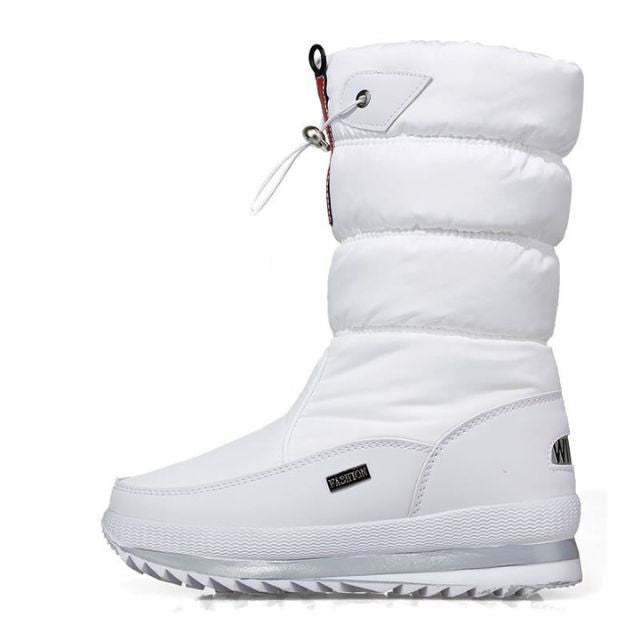 Premium Waterdichte Nepbont Dames Sneeuwlaarzen – Antislip & Warme Winterboots