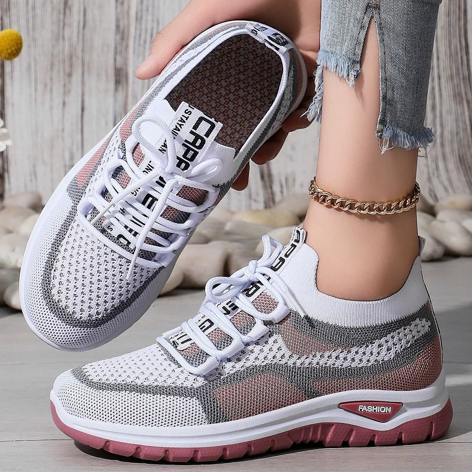 Orthopedische Wandelschoenen voor Dames – Comfortabele Sneakers met Voetboogondersteuning tegen Voetpijn