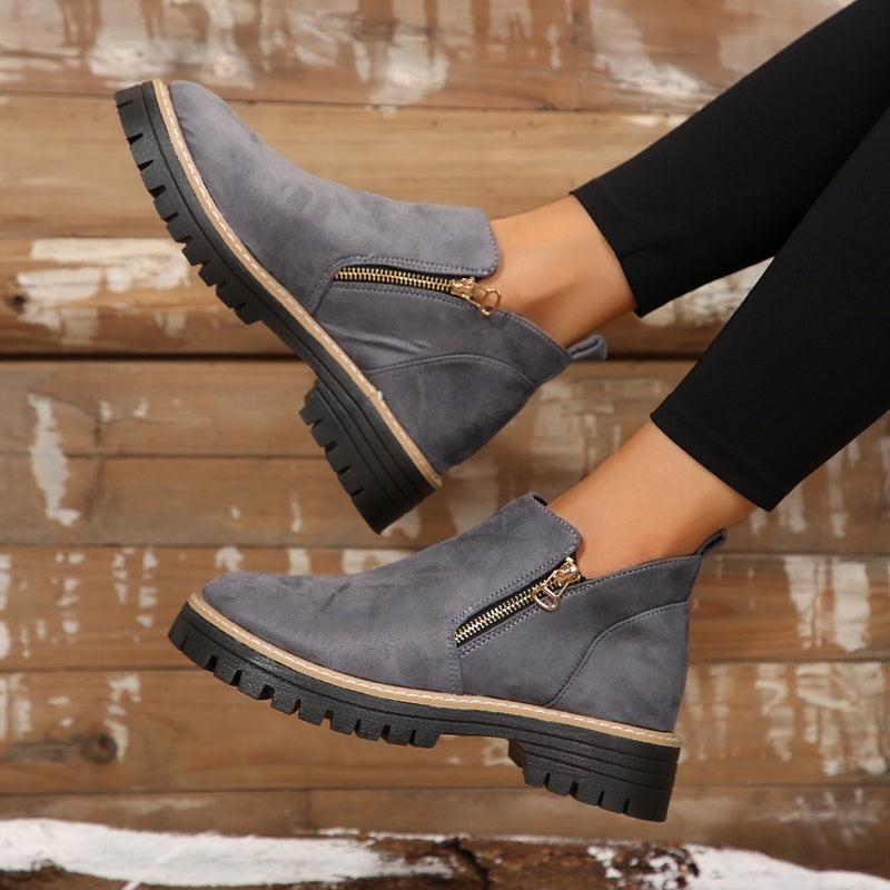 Damschoenen met Ronde Neus en Ritssluiting – Comfortabele en Stijlvolle Dames Schoenen