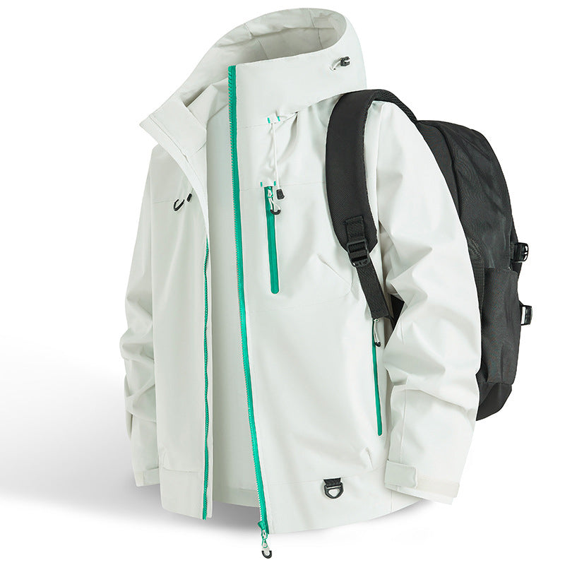 Buiten Waterdichte Sportjas met Capuchon – Winddicht, Ademend & Duurzaam Outdoor Jack
