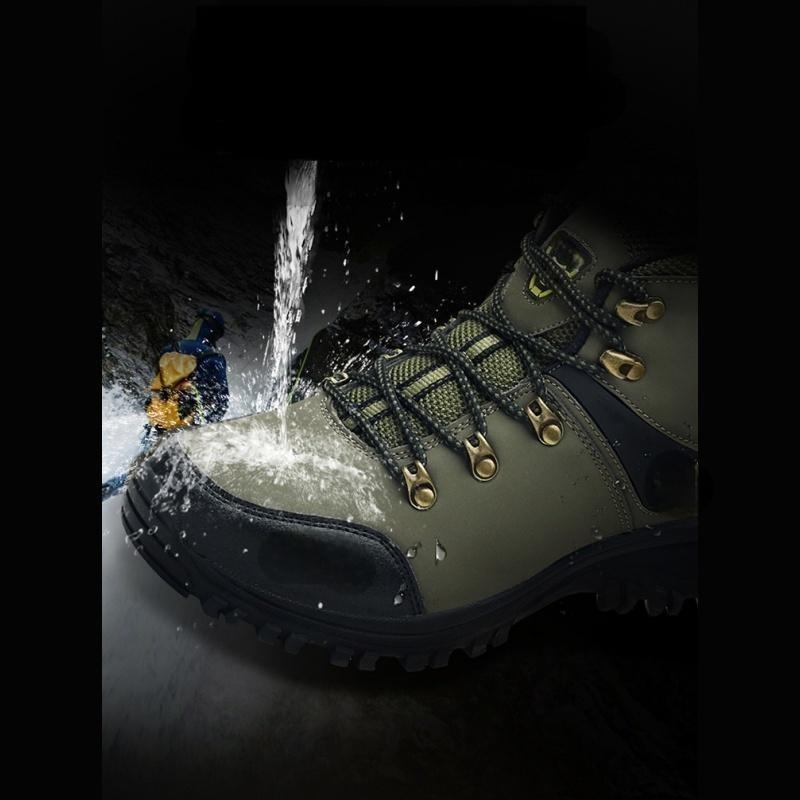 Heren Waterdichte Wandelschoenen met Antislip Zool – Duurzame Outdoor Trekkingschoenen
