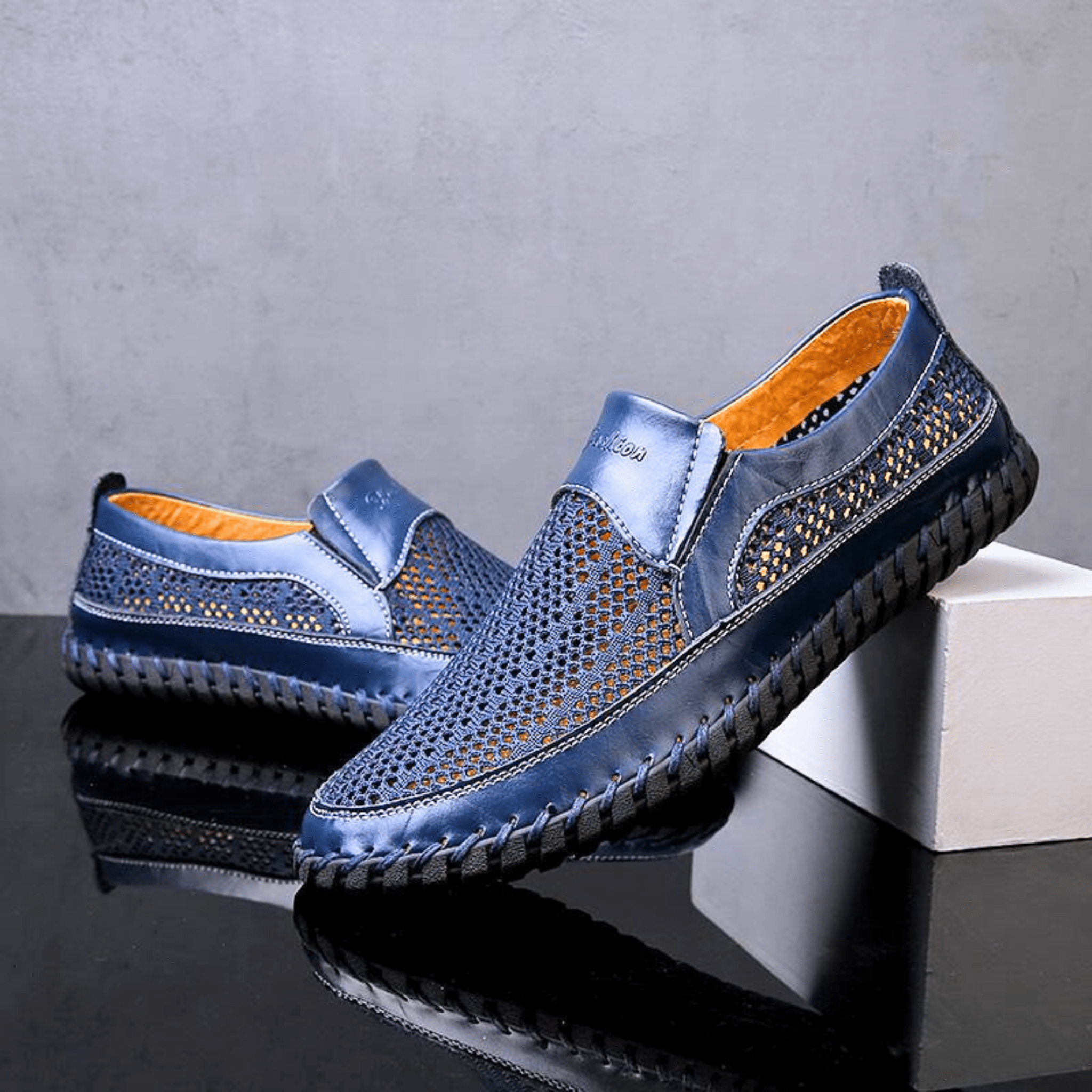 Ademende Mesh Instappers voor Heren – Lichtgewicht Casual Loafers met Comfortabele Zool en Antislip Profiel