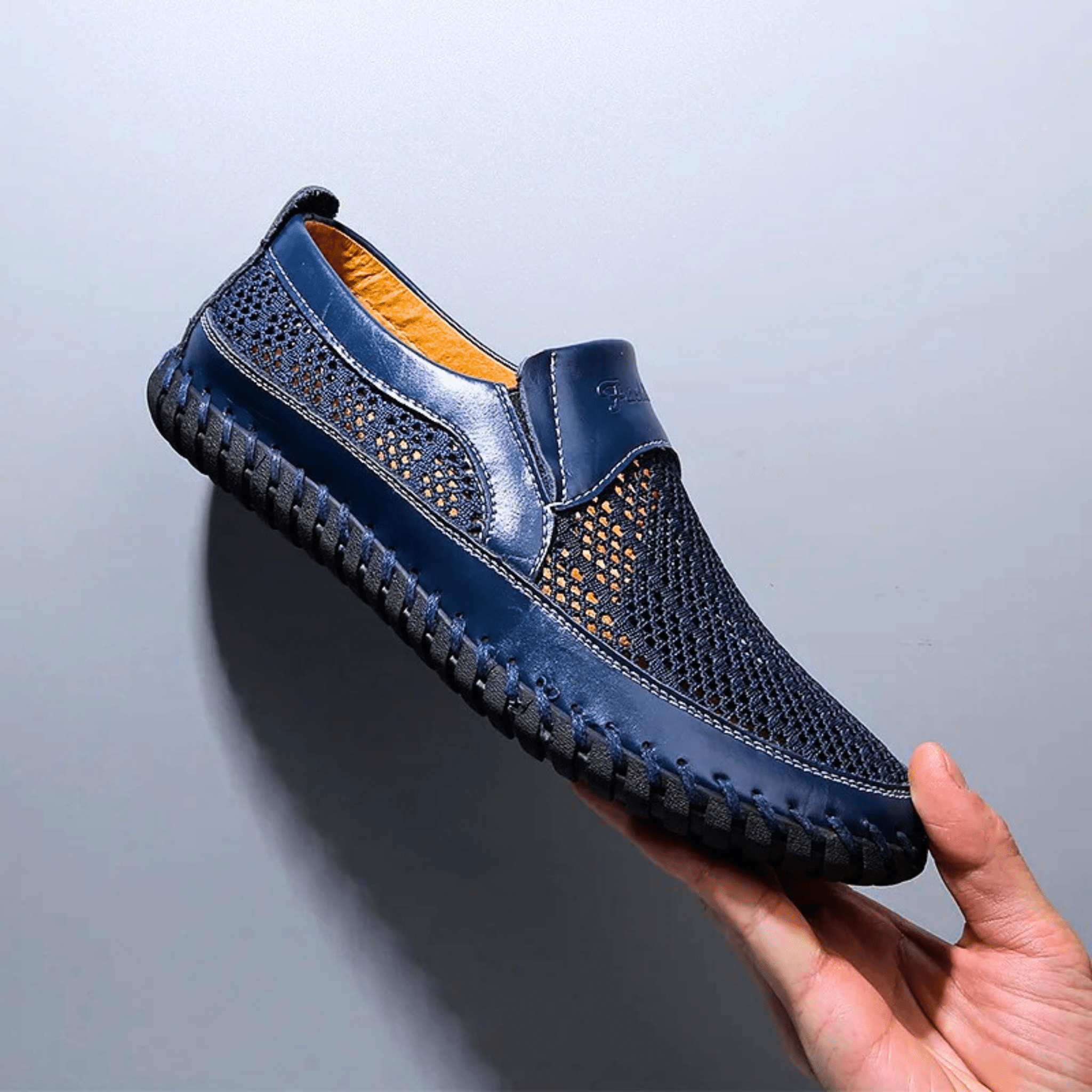Ademende Mesh Instappers voor Heren – Lichtgewicht Casual Loafers met Comfortabele Zool en Antislip Profiel