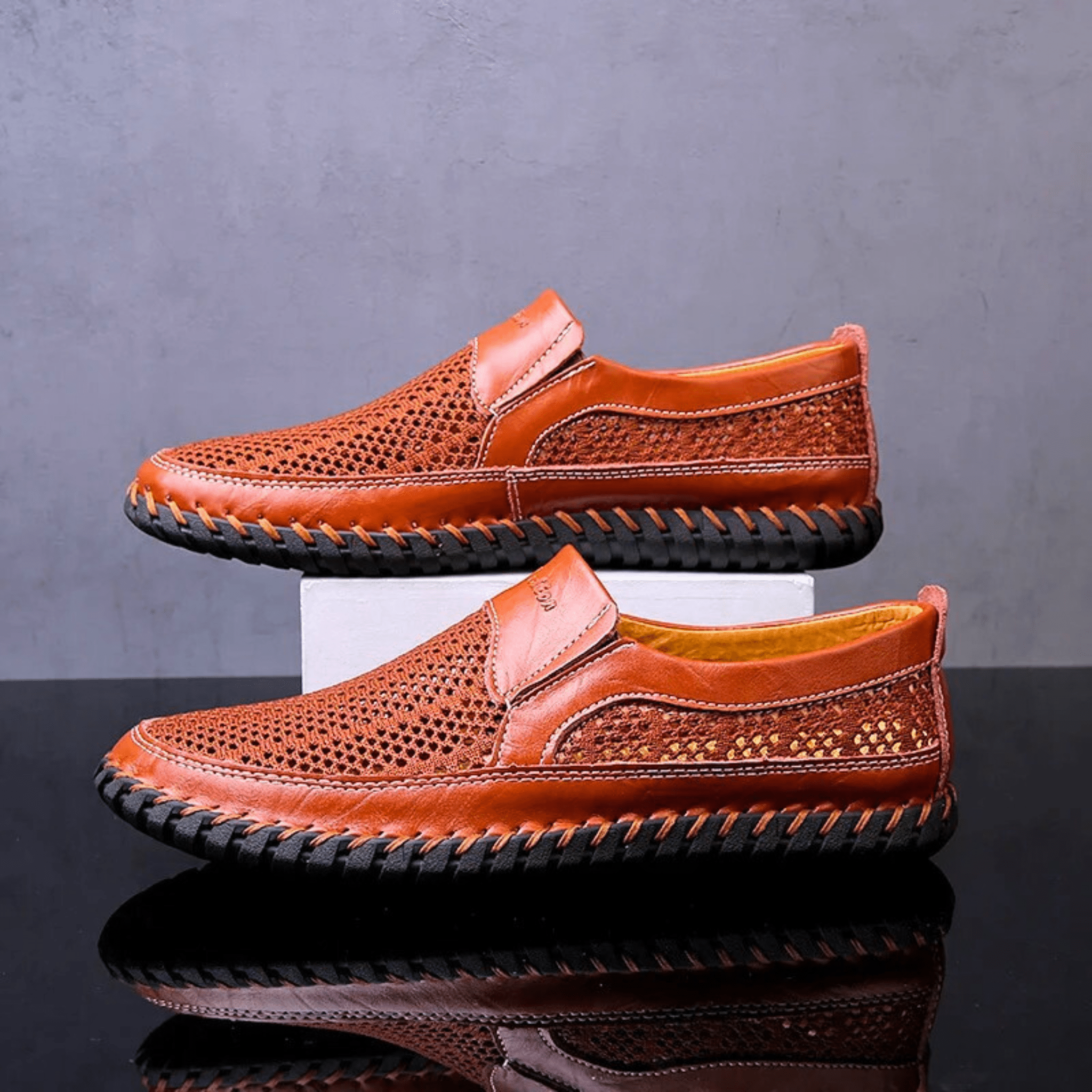Ademende Mesh Instappers voor Heren – Lichtgewicht Casual Loafers met Comfortabele Zool en Antislip Profiel