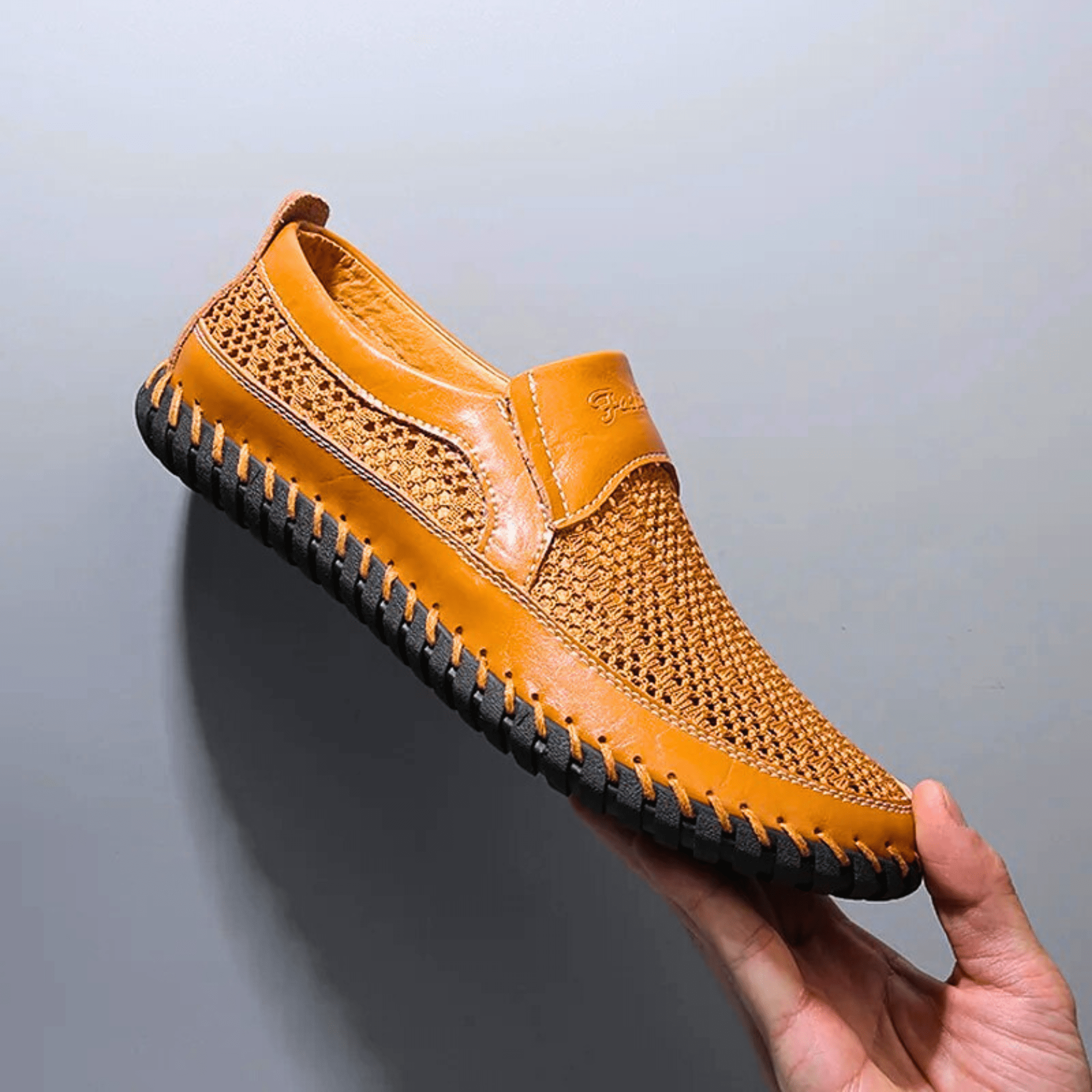 Ademende Mesh Instappers voor Heren – Lichtgewicht Casual Loafers met Comfortabele Zool en Antislip Profiel