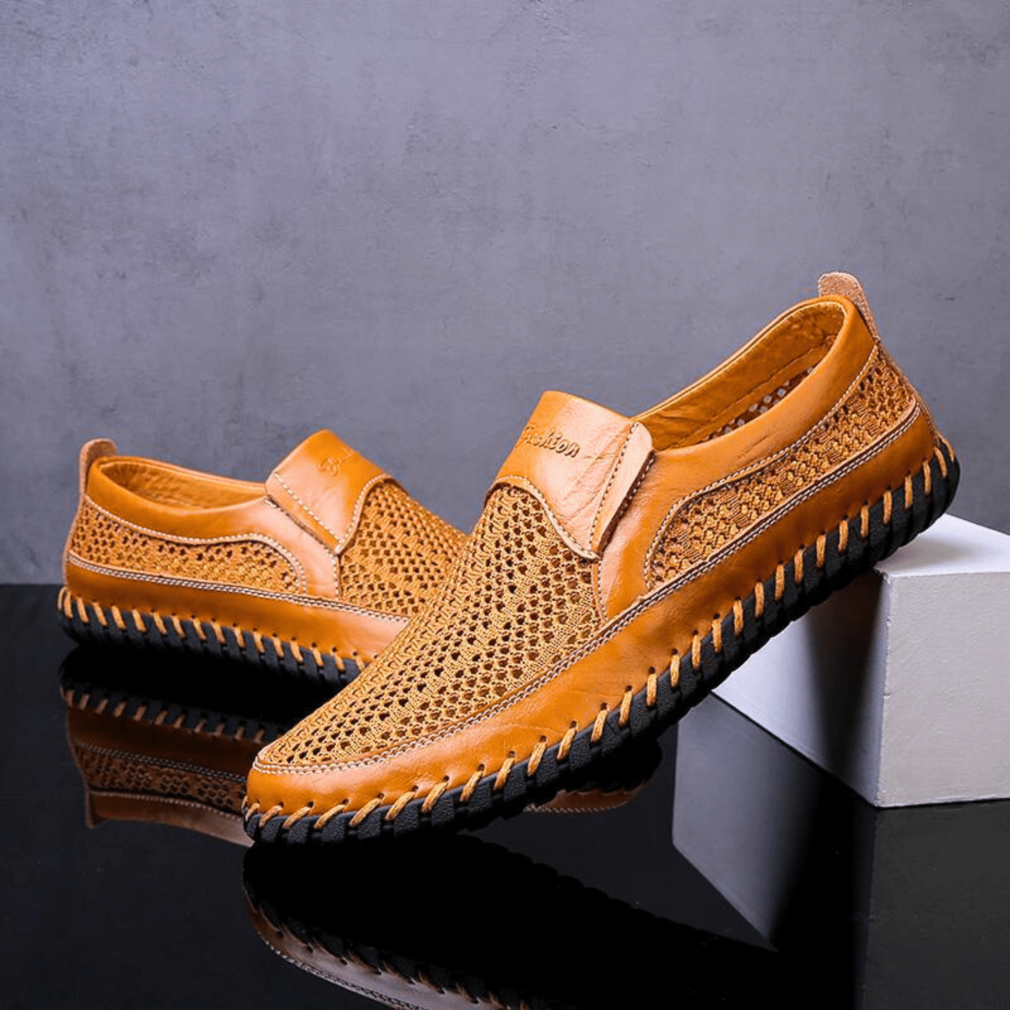 Ademende Mesh Instappers voor Heren – Lichtgewicht Casual Loafers met Comfortabele Zool en Antislip Profiel