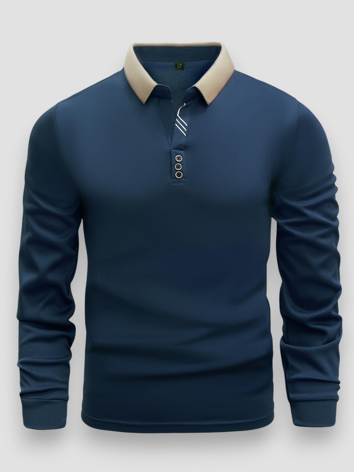 Casual Heren Polo met Lange Mouwen – Veelzijdige Regular Fit Top voor Dagelijks Gebruik