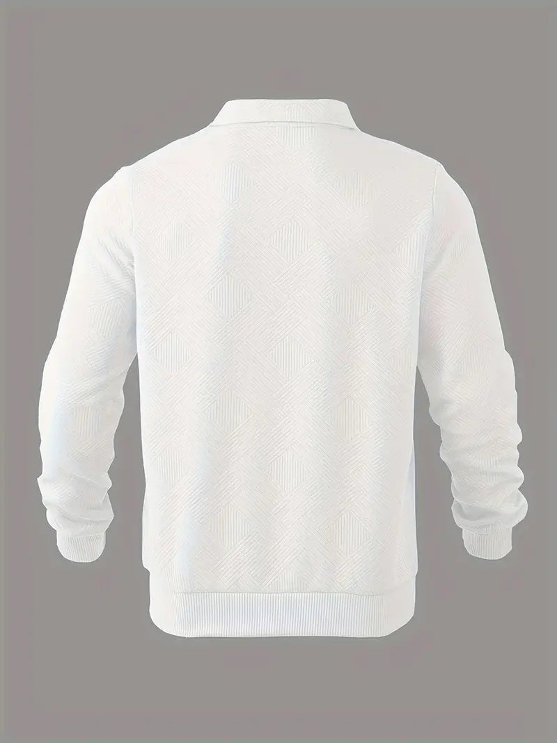 Vintage Zip-Up Hoodie met Geometrisch Design – Tijdloze Stijl & Comfort