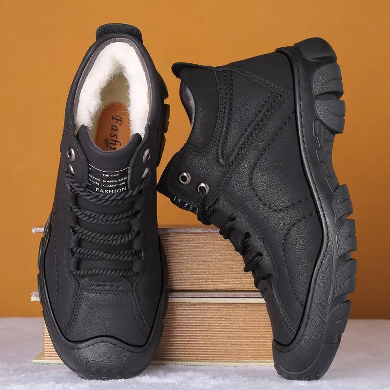 Heren Orthopedische Bruine Leren Enkelboots – Comfortabele en Stijlvolle Casual Schoenen