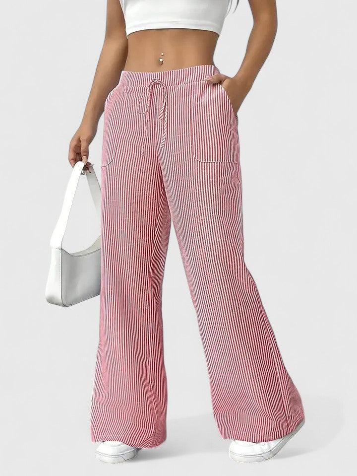 Comfortabele Wijde Broek voor Dames – Elegante Pasvorm & Stijlvolle Details