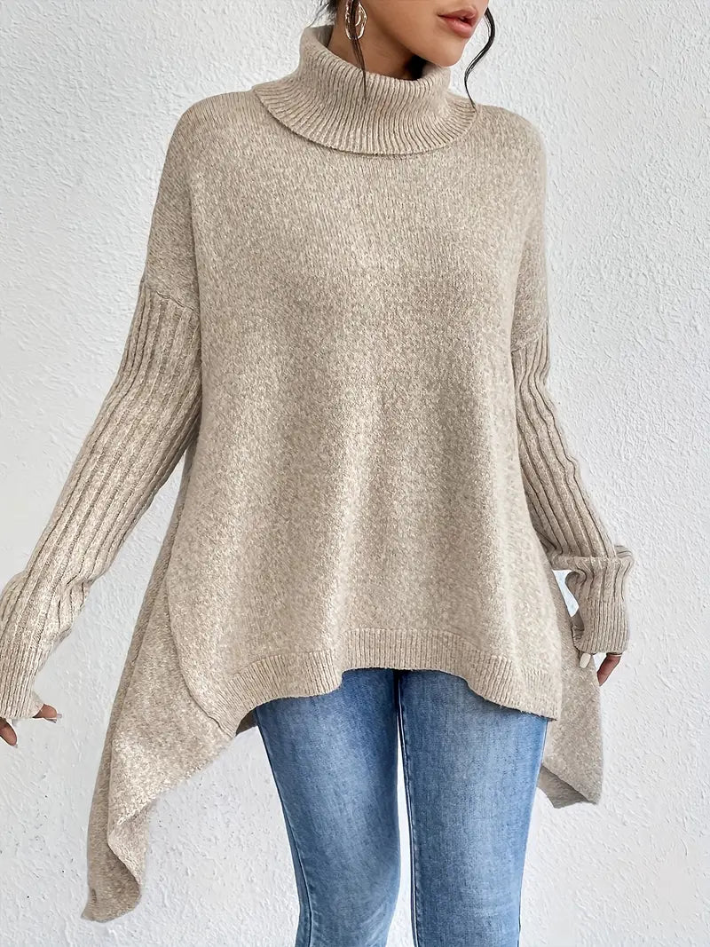 Lange Rollkragen Trui voor Dames – Oversized, Warm & Tijdloos