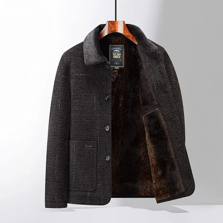 Heren Winterjas met Wolvoering en Getailleerde Pasvorm – Warme & Stijlvolle Bovenkleding