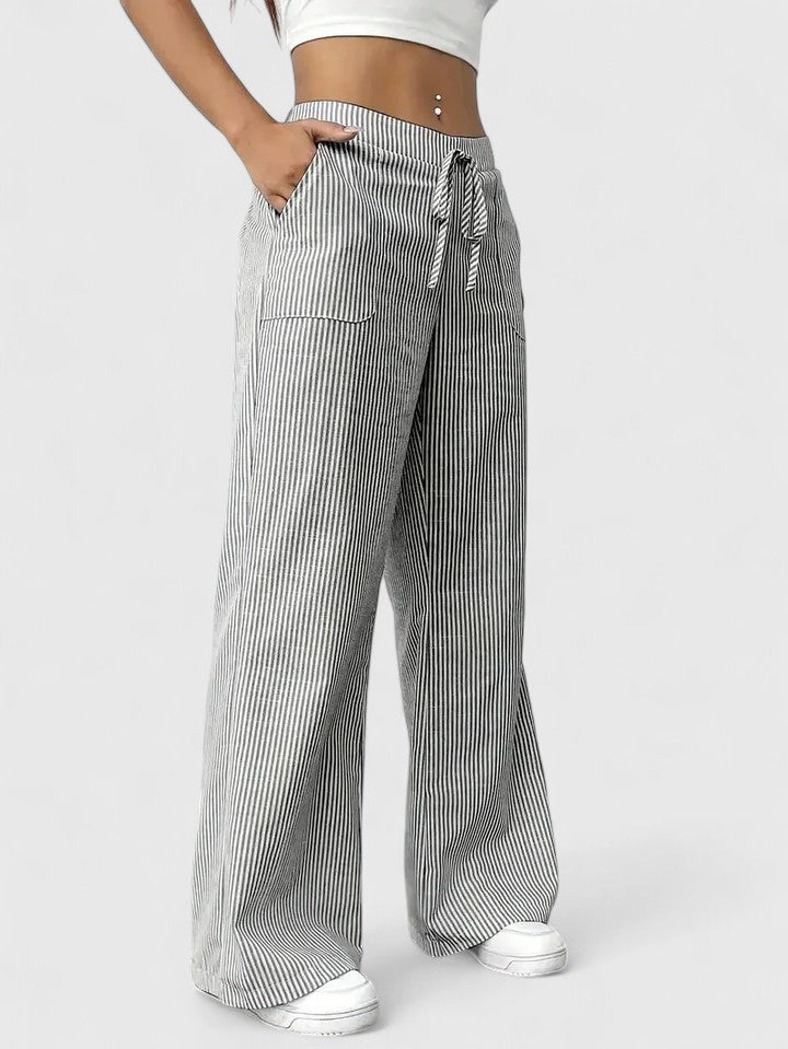 Comfortabele Wijde Broek voor Dames – Elegante Pasvorm & Stijlvolle Details