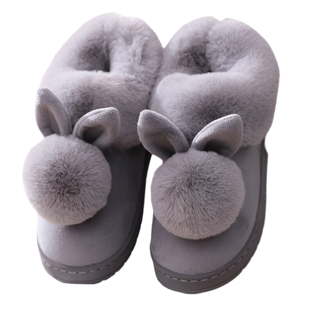 Fluffy Konijnen Pantoffels voor Dames – Zachte, Warme & Schattige Pluche Slippers voor de Winter