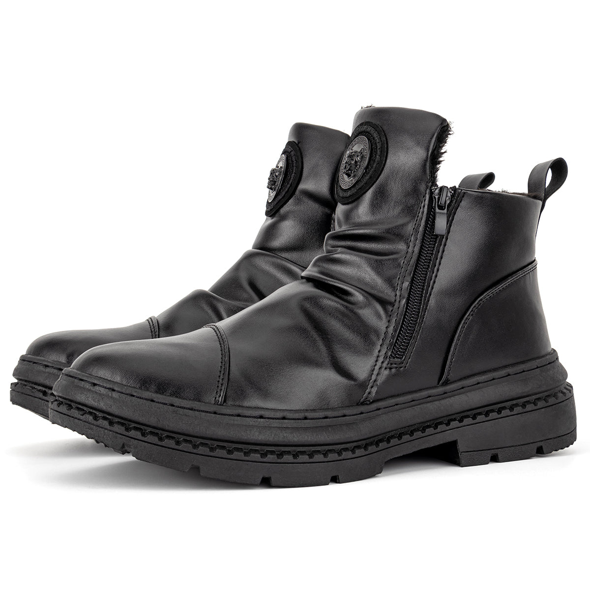 Leren Motor- en Werklaarzen voor Heren – Waterdicht, Antislip, Comfortabel, Duurzaam Veiligheidsschoeisel