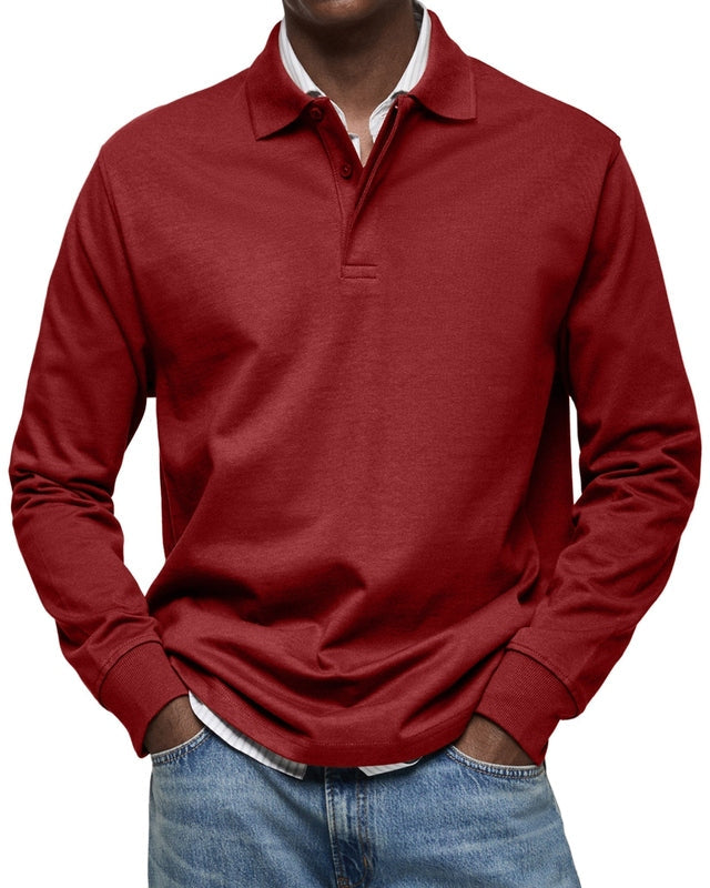Lange Mouwen Poloshirt Heren – Ademend, Comfortabel & Casual Stijl