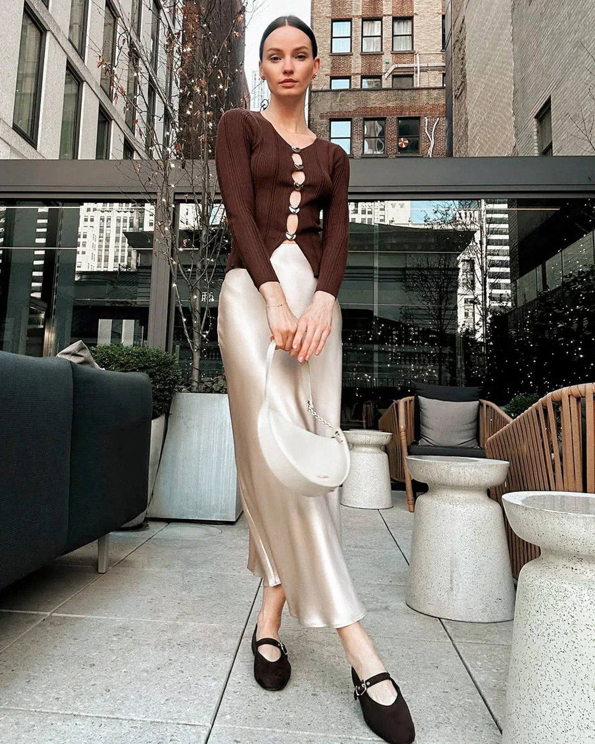 Silk Maxi Skirt – Luxe 100% Zijde Maxi Rok met Elegante Pasvorm