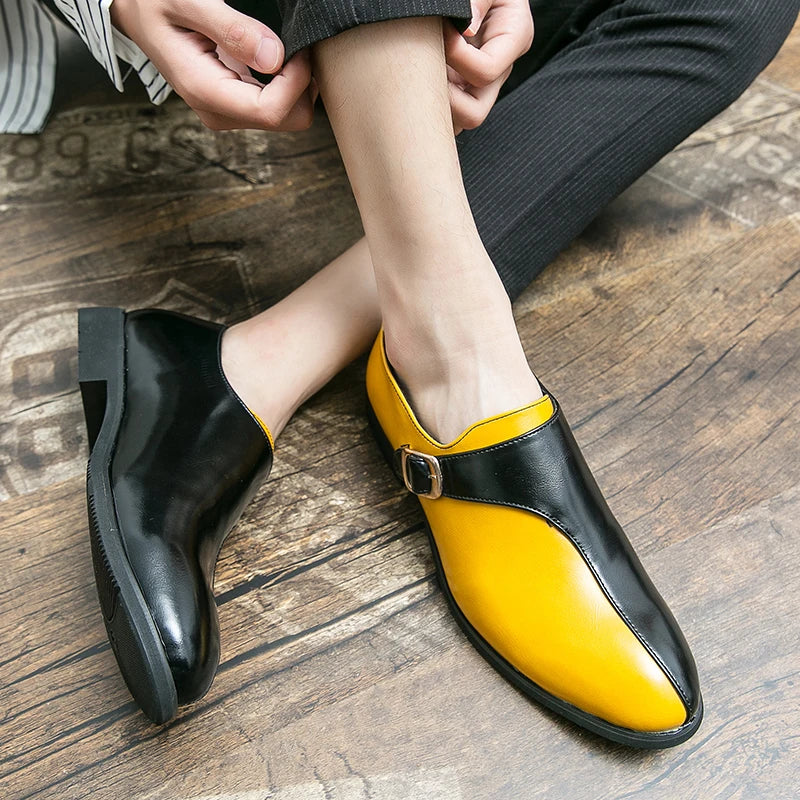 Dames Monk-Strap Loafers – Tweekleurig Echt Leder met Comfortabele Voering