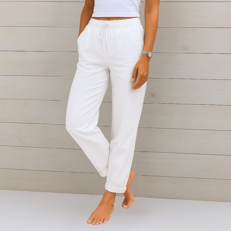 Premium Linnen Stretchbroek voor Dames – Ademend, Comfortabel en Lichtgewicht