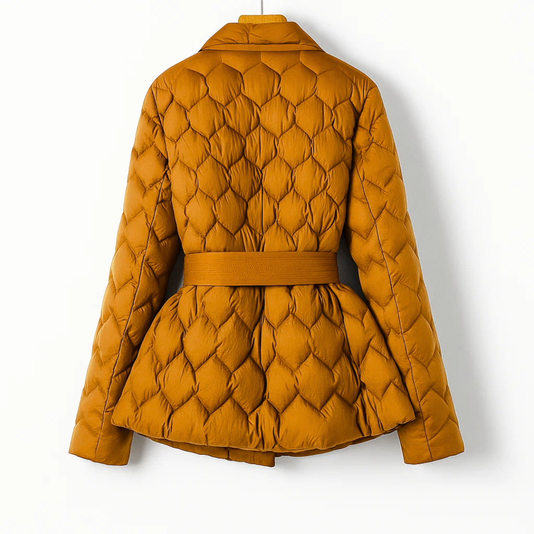 Donsjas met Tailleriem – Warme en Elegante Winterjas voor Dames