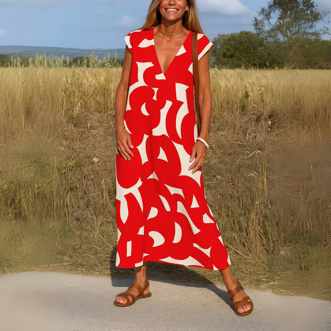 V-loops Jurk – Elegante V-hals Jurk | Lichtgewicht & Comfortabel