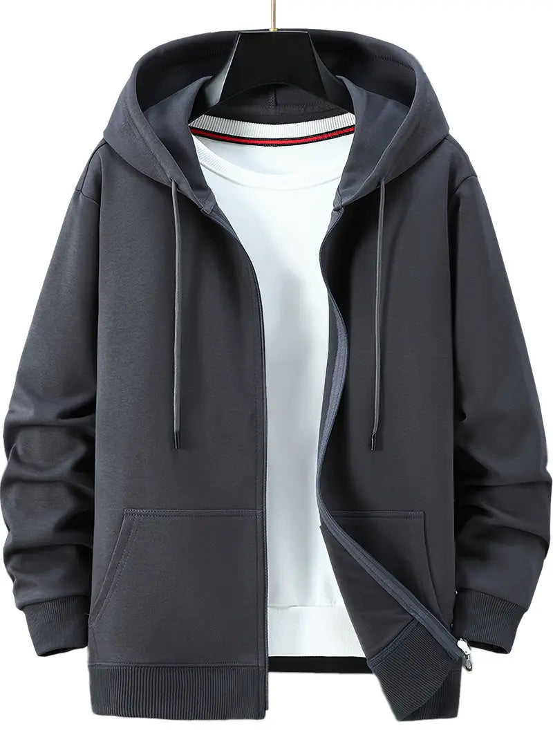 Lichtgewicht Hoodie met Rits voor Dames en Heren – Casual Alledaags Vest met Zakken