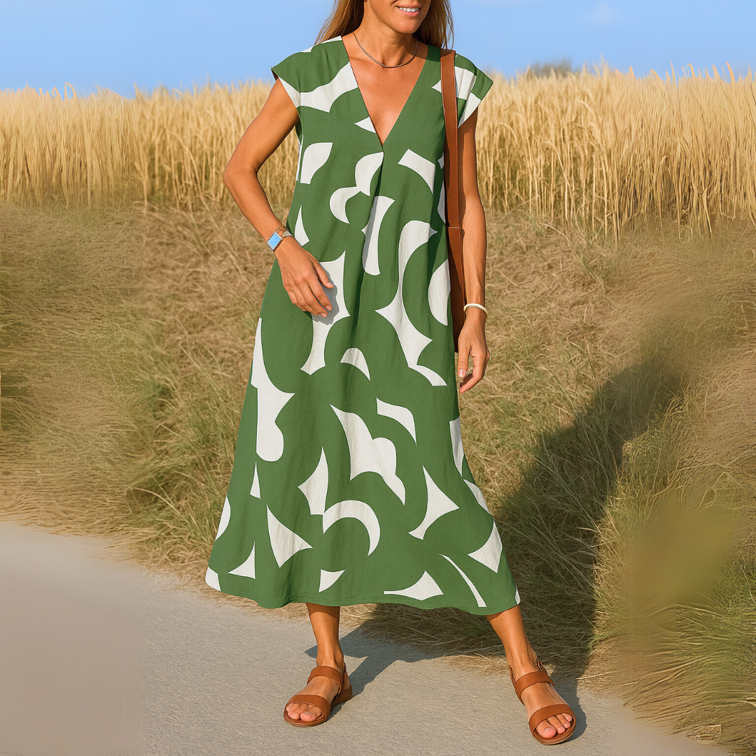 V-loops Jurk – Elegante V-hals Jurk | Lichtgewicht & Comfortabel