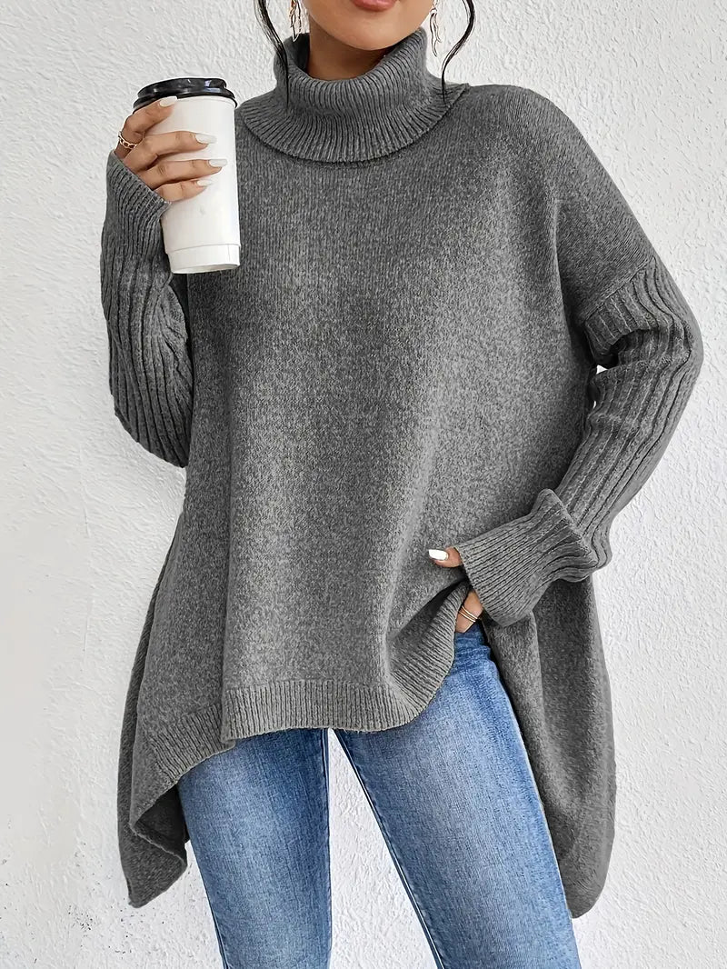 Lange Rollkragen Trui voor Dames – Oversized, Warm & Tijdloos
