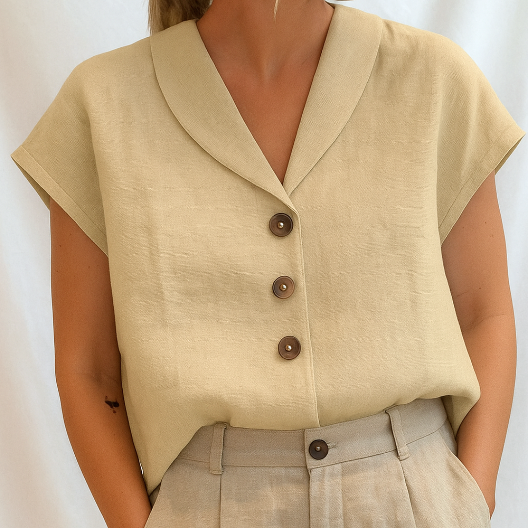 Elegante Effen Blouse – Tijdloos, Comfortabel & Veelzijdig