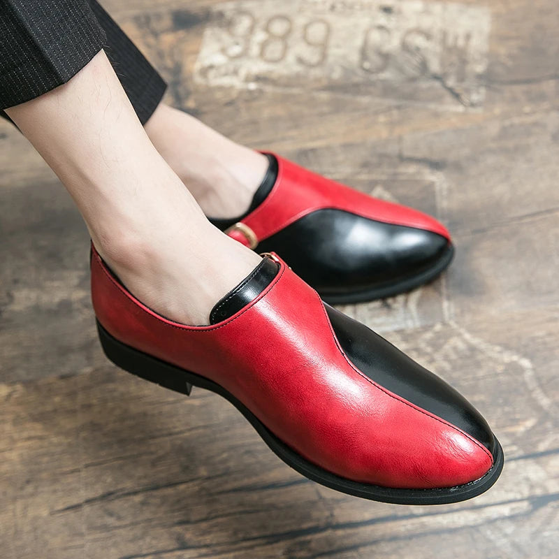 Dames Monk-Strap Loafers – Tweekleurig Echt Leder met Comfortabele Voering